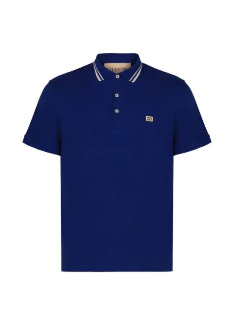 cotton piqué polo shirt with VLogo patch by VALENTINO