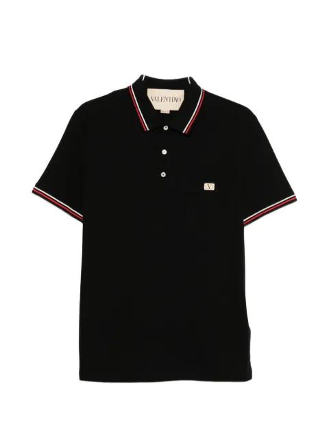 cotton piqué polo shirt with Vlogo patch by VALENTINO