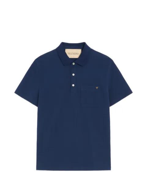 cotton piqué polo with VGold by VALENTINO