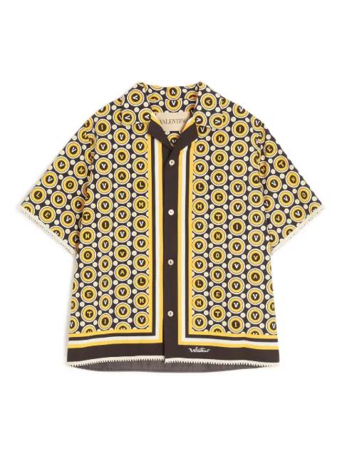 cotton poplin bowling shirt with Bulles Royales print by VALENTINO