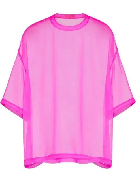 crew neck chiffon top by VALENTINO