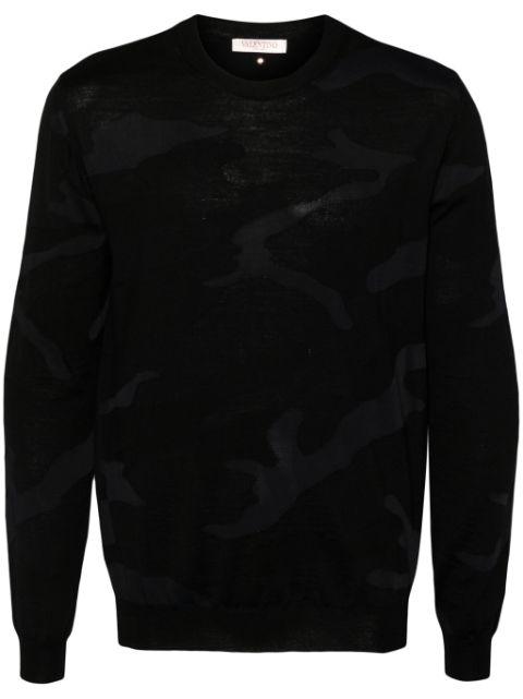 crew-neck patterned-jacquard jumper by VALENTINO