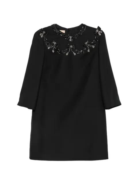 crystal-embellished bow-detail dress by VALENTINO