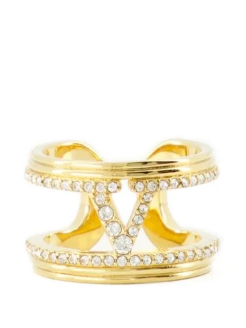 crystal-embellishment ring by VALENTINO
