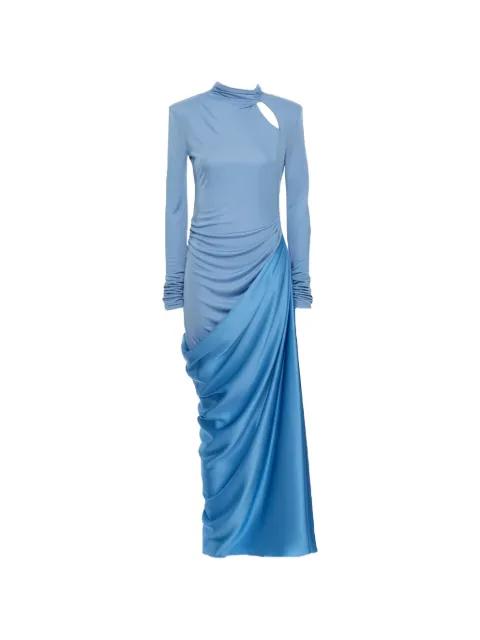 cut-out draped maxi dress by VALENTINO