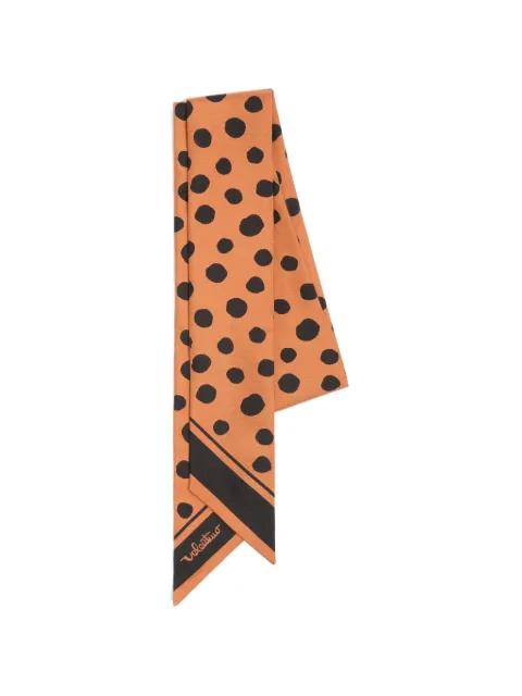 dalmatian polka-dot silk bandeau scarf by VALENTINO