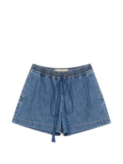denim chambray shorts by VALENTINO