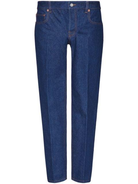 denim pants with maison tailoring label by VALENTINO