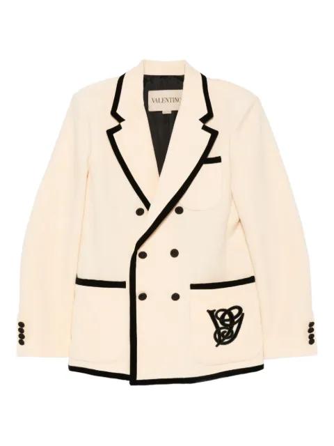 double-breasted embroidered blazer by VALENTINO