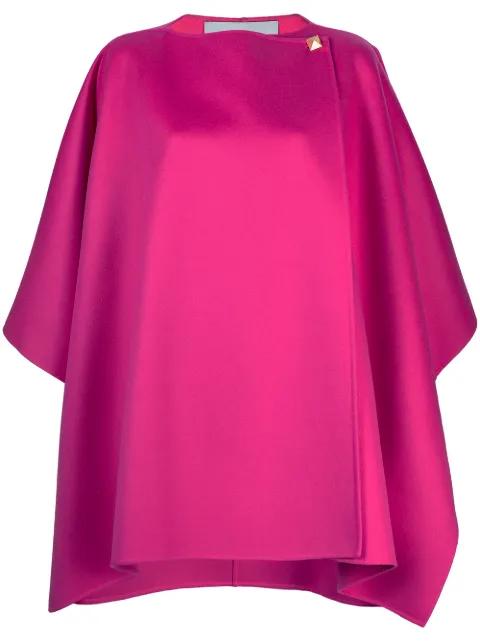 draped button cape by VALENTINO