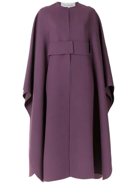 draped mid-length cape by VALENTINO