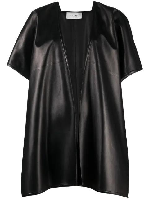 draped short-sleeve cape by VALENTINO