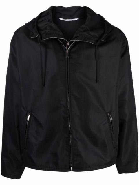dual zip-detail hoodied short jacket by VALENTINO