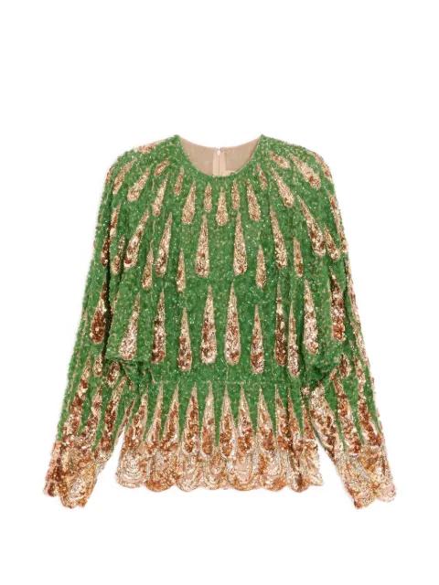 embroidered chiffon top by VALENTINO