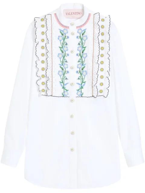 embroidered cotton shirt by VALENTINO