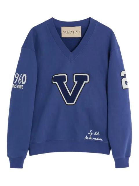 embroidered cotton sweatshirt by VALENTINO
