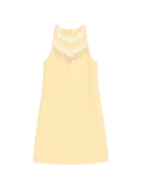 embroidered crepe couture short dress by VALENTINO