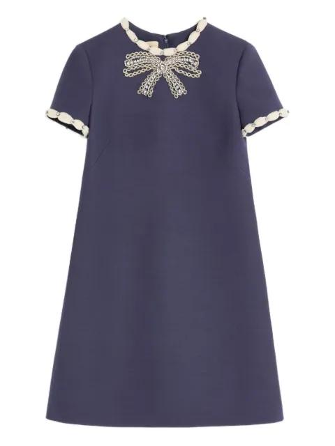 embroidered crepe couture short dress by VALENTINO