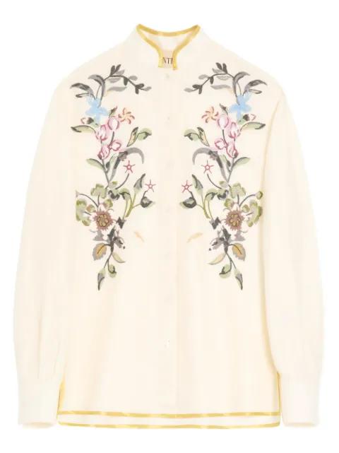 embroidered linen shirt by VALENTINO
