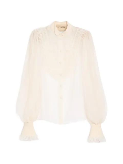 embroidered organza shirt by VALENTINO