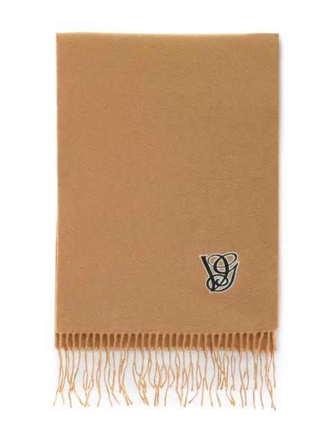 embroidered wool and cashmere scarf by VALENTINO