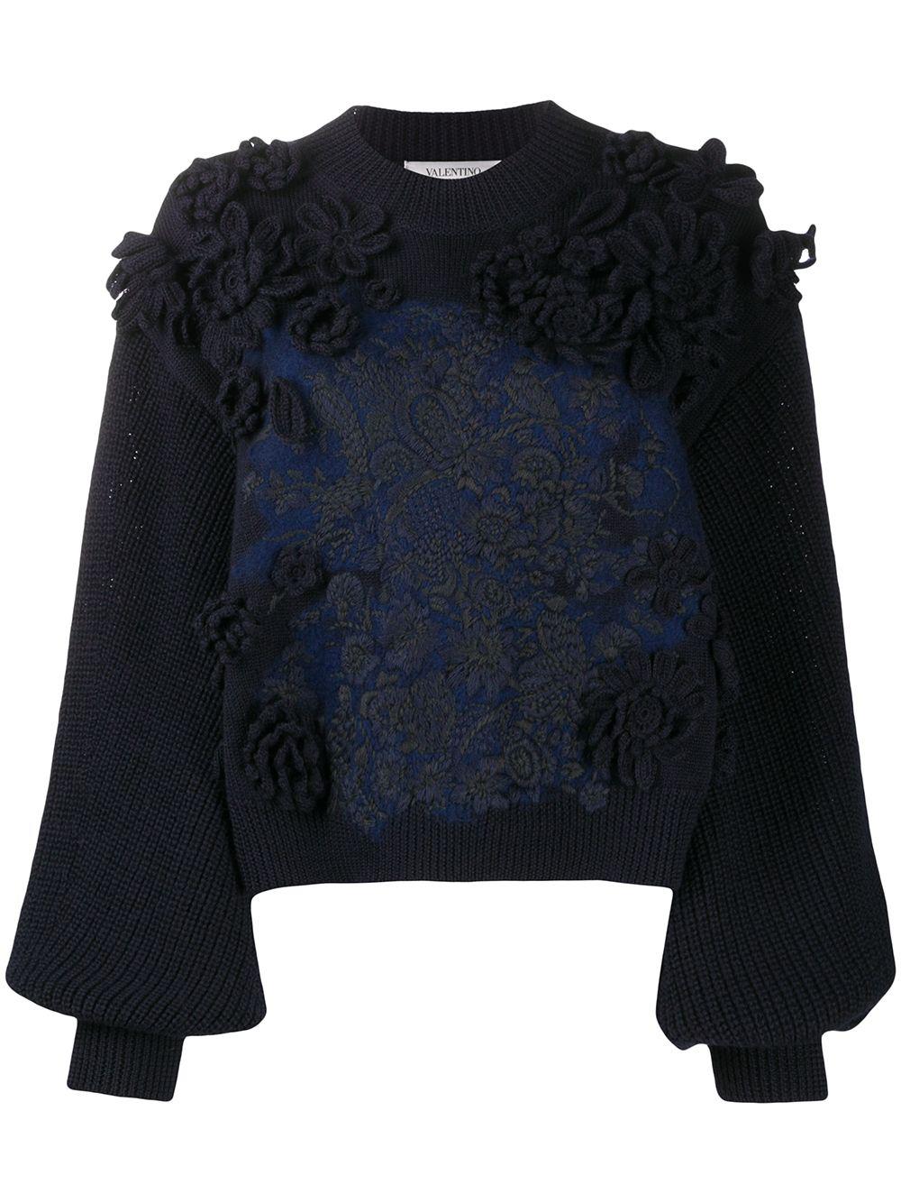 embroidered wool jumper by VALENTINO