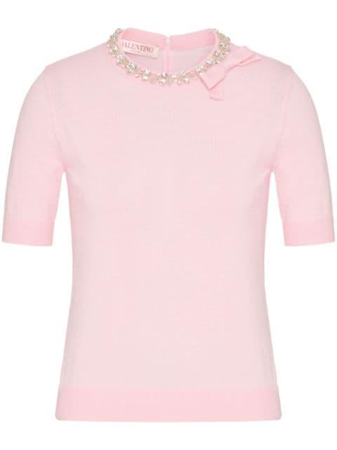 embroidered wool sweater by VALENTINO