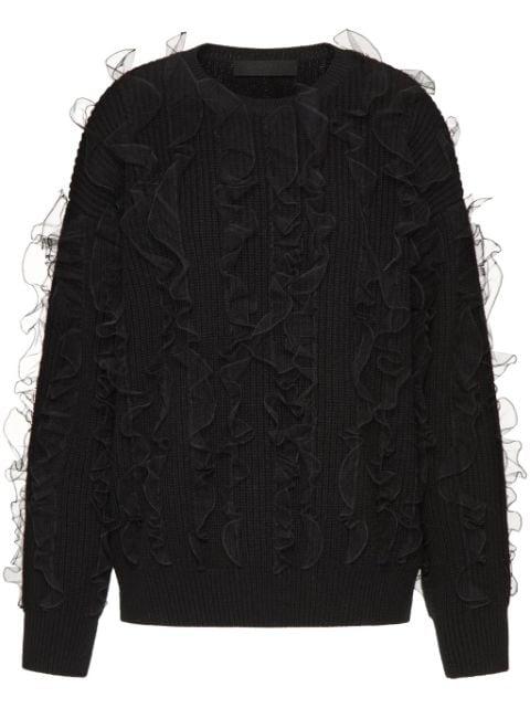embroidered wool sweater by VALENTINO