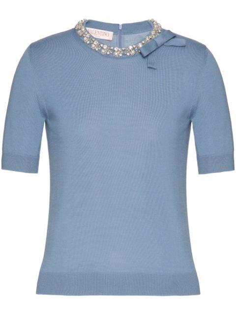 embroidered wool sweater by VALENTINO