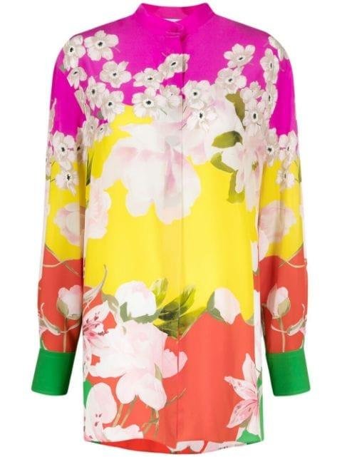 floral drape blouse by VALENTINO