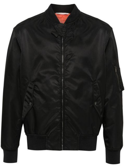 floral-embroidered bomber jacket by VALENTINO