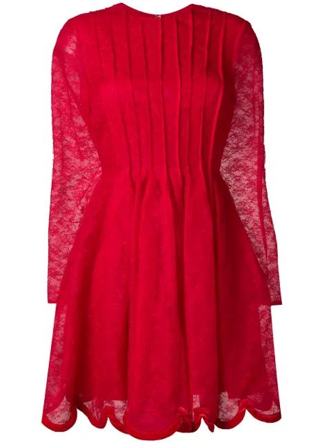 floral lace skater dress by VALENTINO