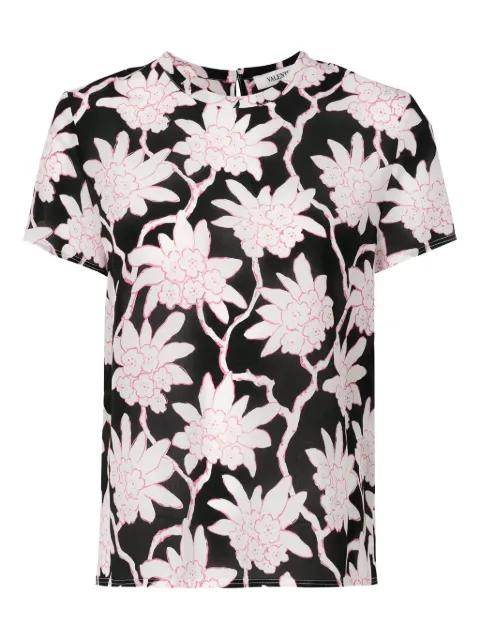 floral-print T-shirt by VALENTINO