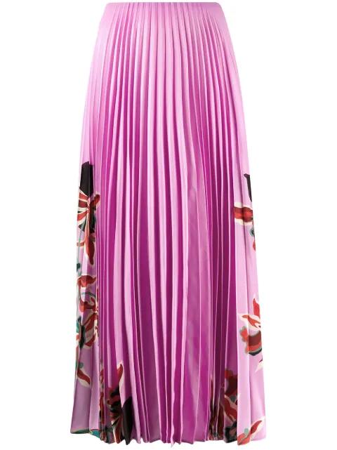 floral print pleated skirt by VALENTINO