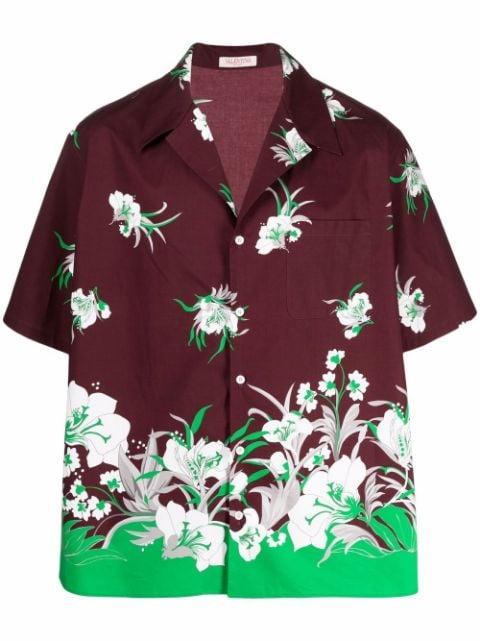 floral-print short-sleeved shirt by VALENTINO