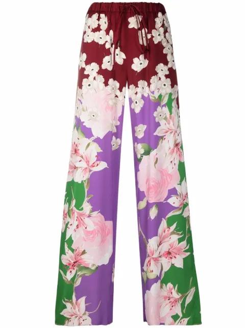floral-print trousers by VALENTINO