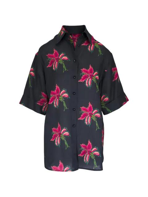 floral short-sleeves blouse by VALENTINO