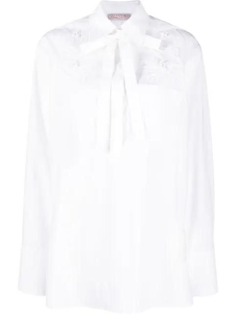 flower embroidered shirt by VALENTINO