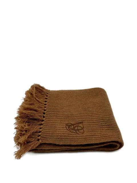 fringed logo-detail scarf by VALENTINO