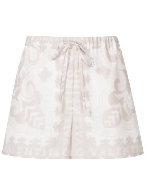 geometric-print drawstring shorts by VALENTINO