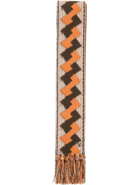 geometric tassel scarf by VALENTINO
