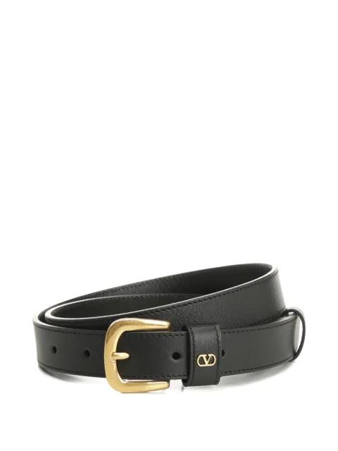 gold-buckle leather belt by VALENTINO