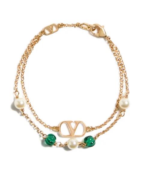 gold-tone logo bracelet by VALENTINO