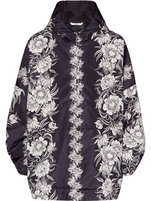 graphic-print hoodied jacket by VALENTINO