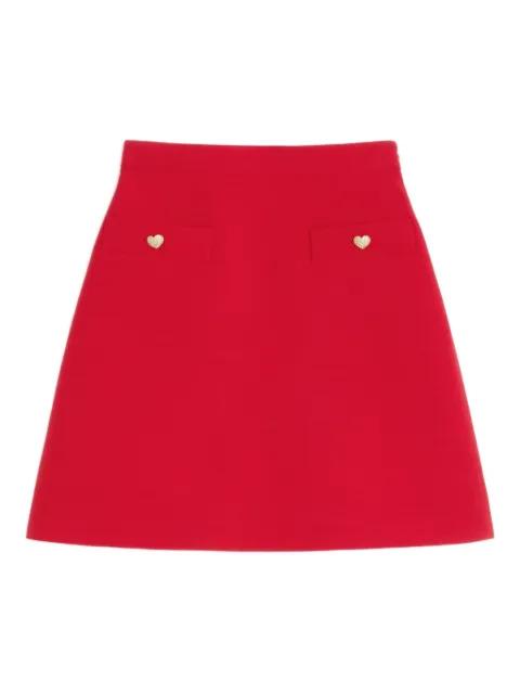 heart-detail mini skirt by VALENTINO