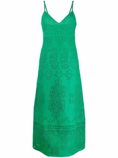 heavy lace long dress by VALENTINO
