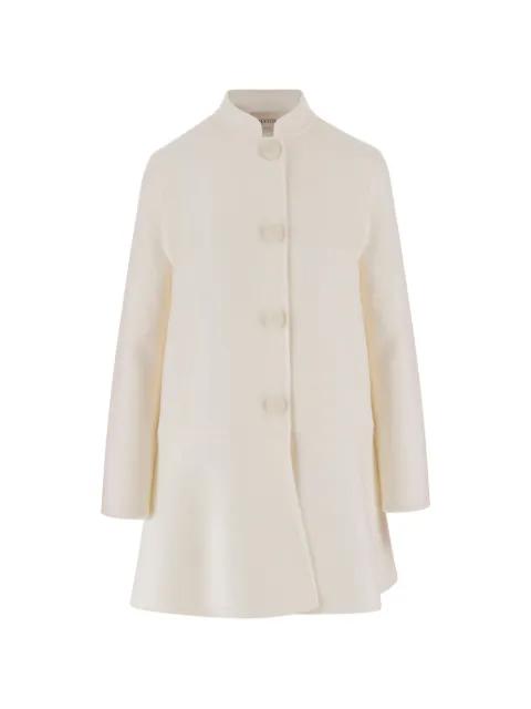 high-collar button wool coat by VALENTINO