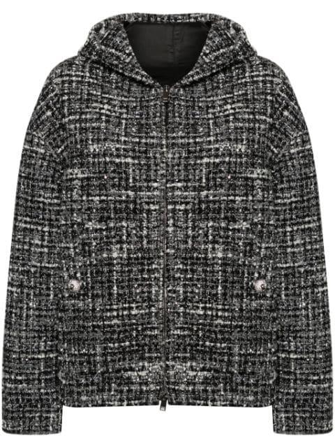 hoodied tweed jacket by VALENTINO