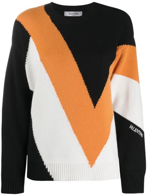 intarsia knit jumper by VALENTINO