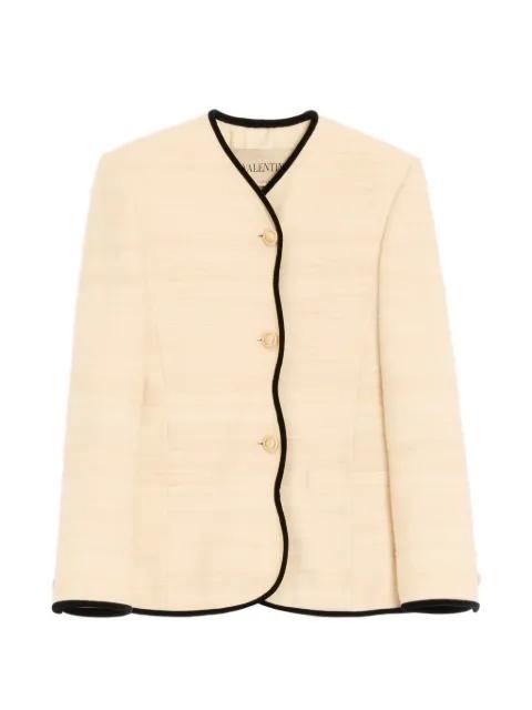 jacket in silk linen canvas by VALENTINO